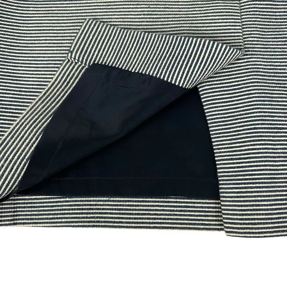 Talbots Woman's Striped Pencil Skirt size 12P Navy Cream - Picture 4 of 8